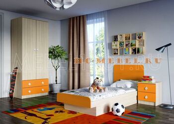 Детская мебель ЖИЛИ-БЫЛИ, комплект-6 оранжевый